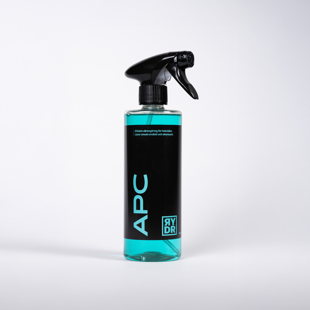 Genomskinlig sprayflaska med transparent turkos RYDR All Purpose Cleaner, 500ml.